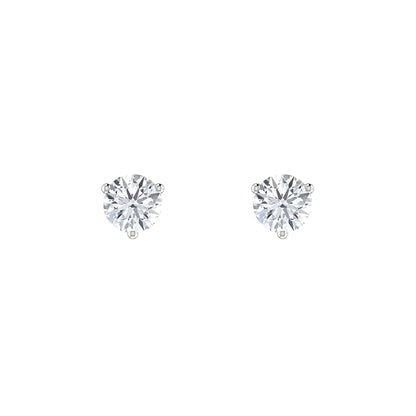 Round Diamond Stud Earrings