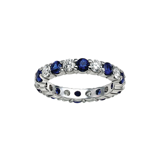 Diamond and Sapphire Eternity Band