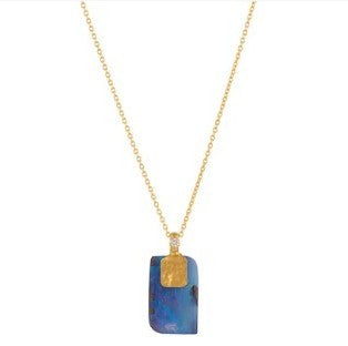 Gurhan Wishbone Gold Opal Pendant