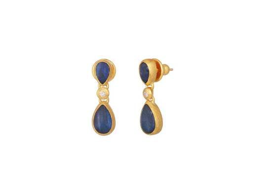 Gurhan Rune Kynaite and Diamond Drop Earrings