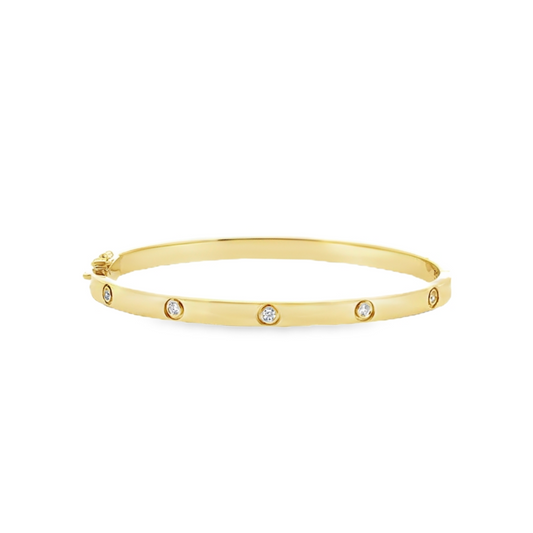 Bezel Set Diamond Bangle