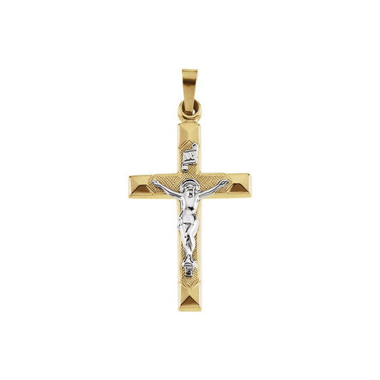 Yellow & White Gold Crucifix