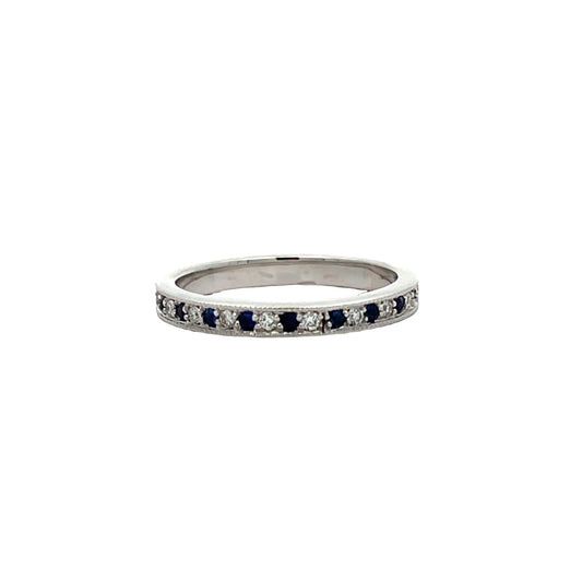 Diamond and Sapphire Eternity Band