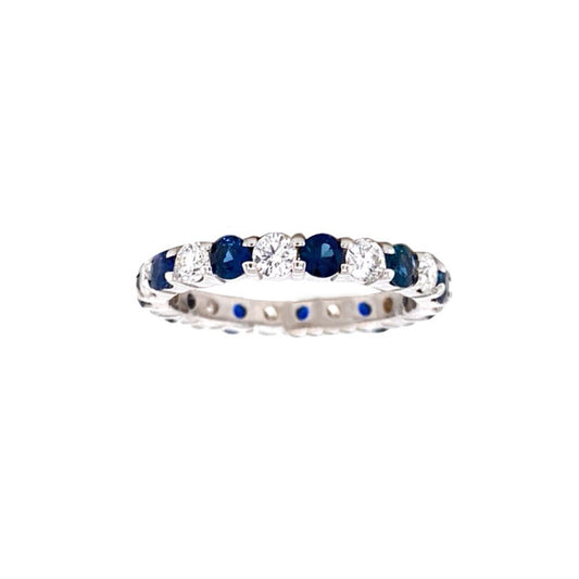 Diamond and Sapphire Eternity Band