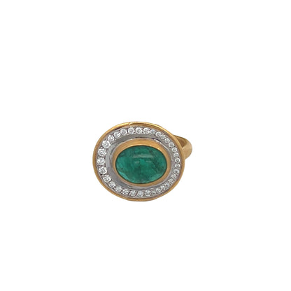 Lika Behar Emerald and Diamond Ring