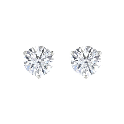 Round Diamond Stud Earrings