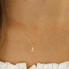 Yellow Gold Inital "L" Pendant