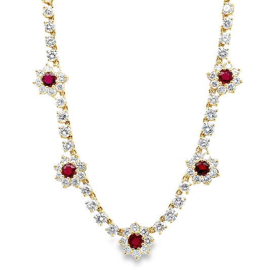 Ruby and Diamond Necklace