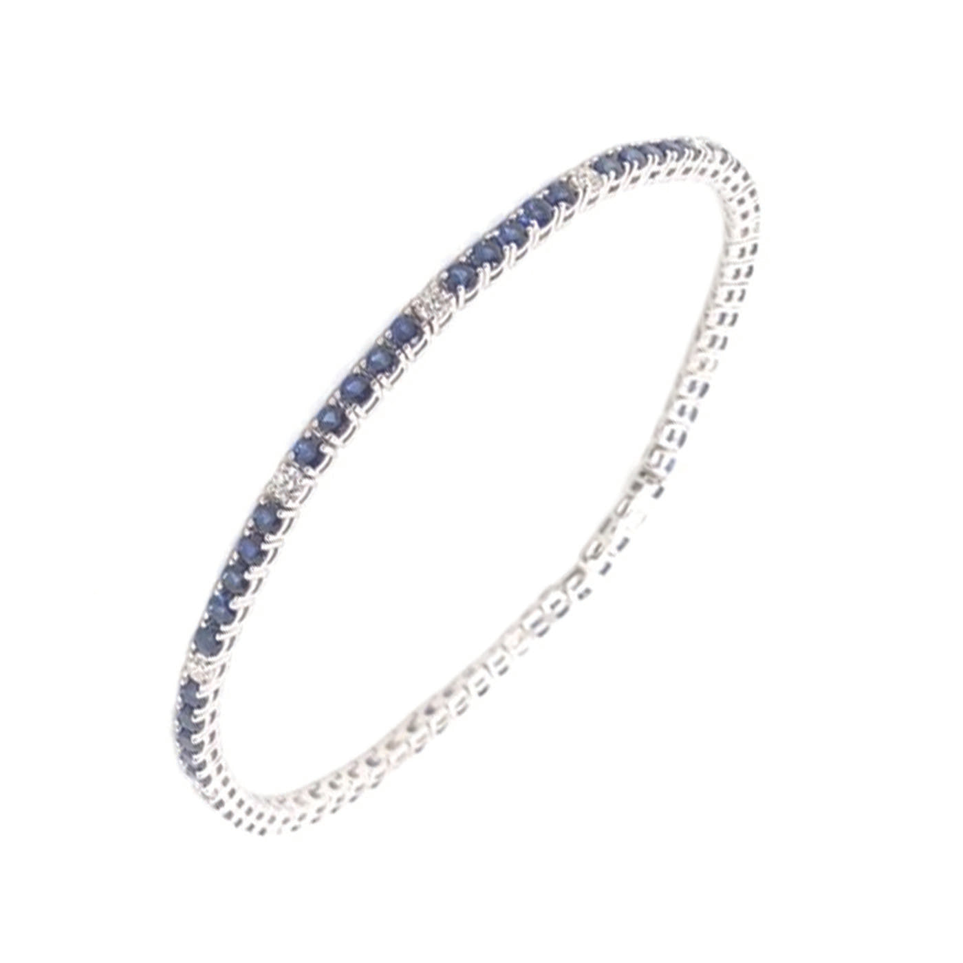 Diamond and Sapphire Tennis Bracelet