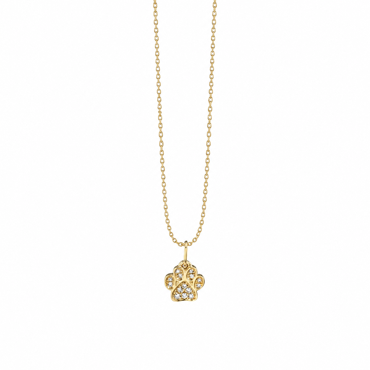 Sydney Evan Paw Print Diamond Pendant