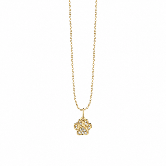 Sydney Evan Paw Print Diamond Pendant