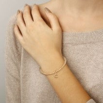 Yellow Gold Initial Bracelet