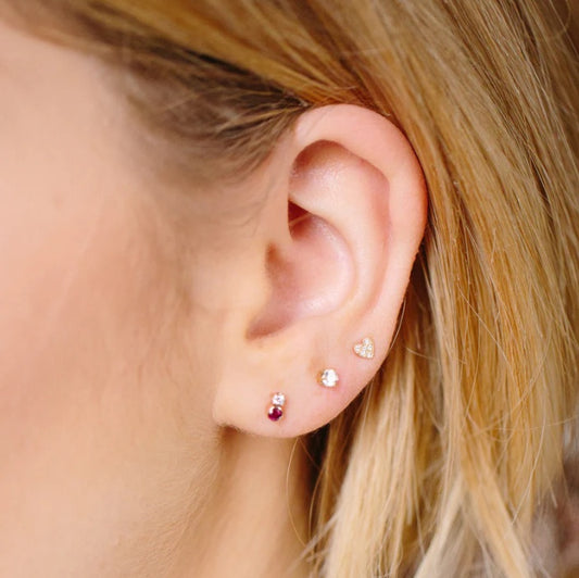 Zoë Chicco Diamond Heart Stud Earrings
