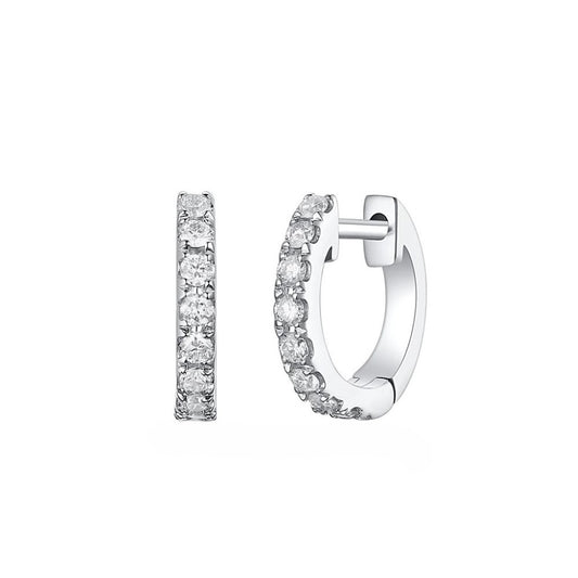 Diamond Huggie Earrings
