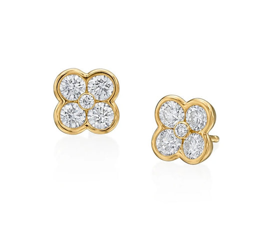Gumuchian Fleur Moonight Diamond Stud Earrings