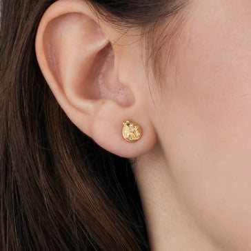 Gurhan Spell Ladybug Stud Earrings with Brilliant Cut Diamonds