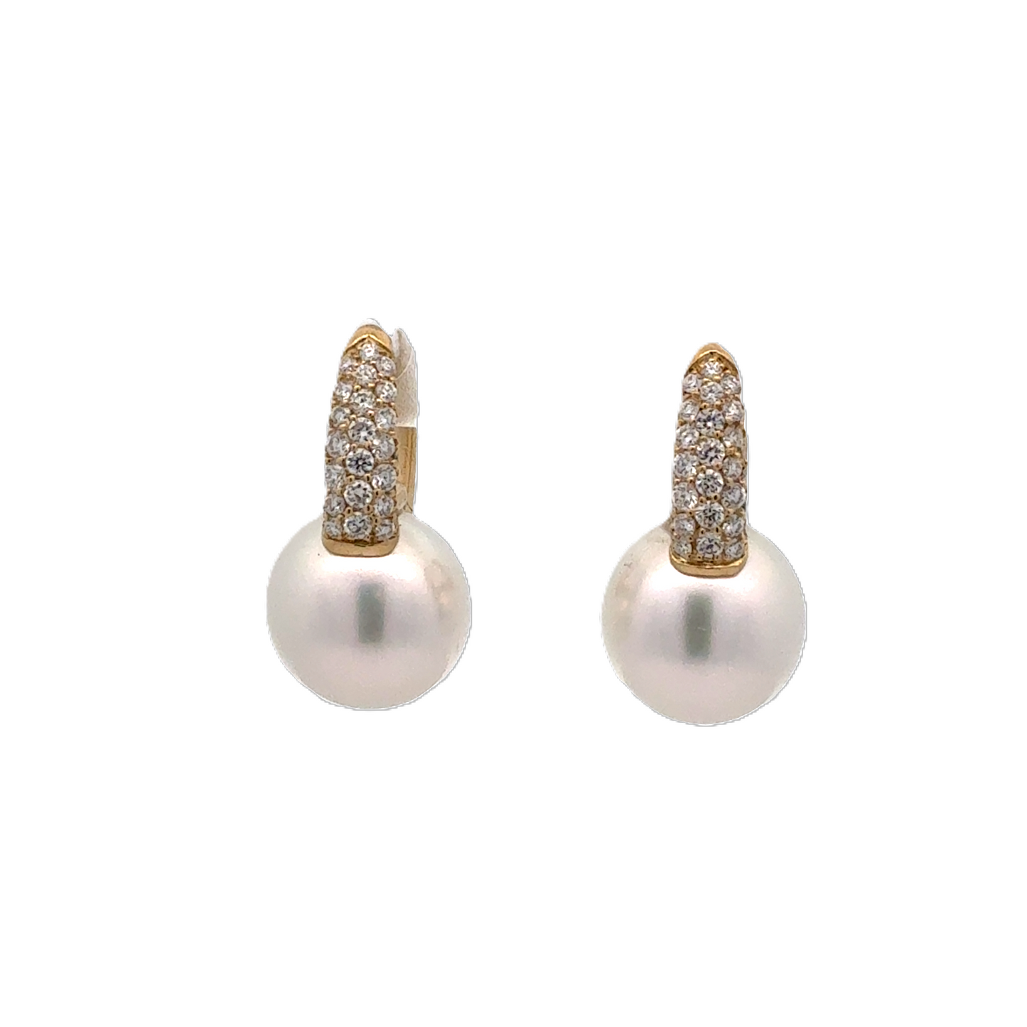 Pearl and Diamond Drop Earrings