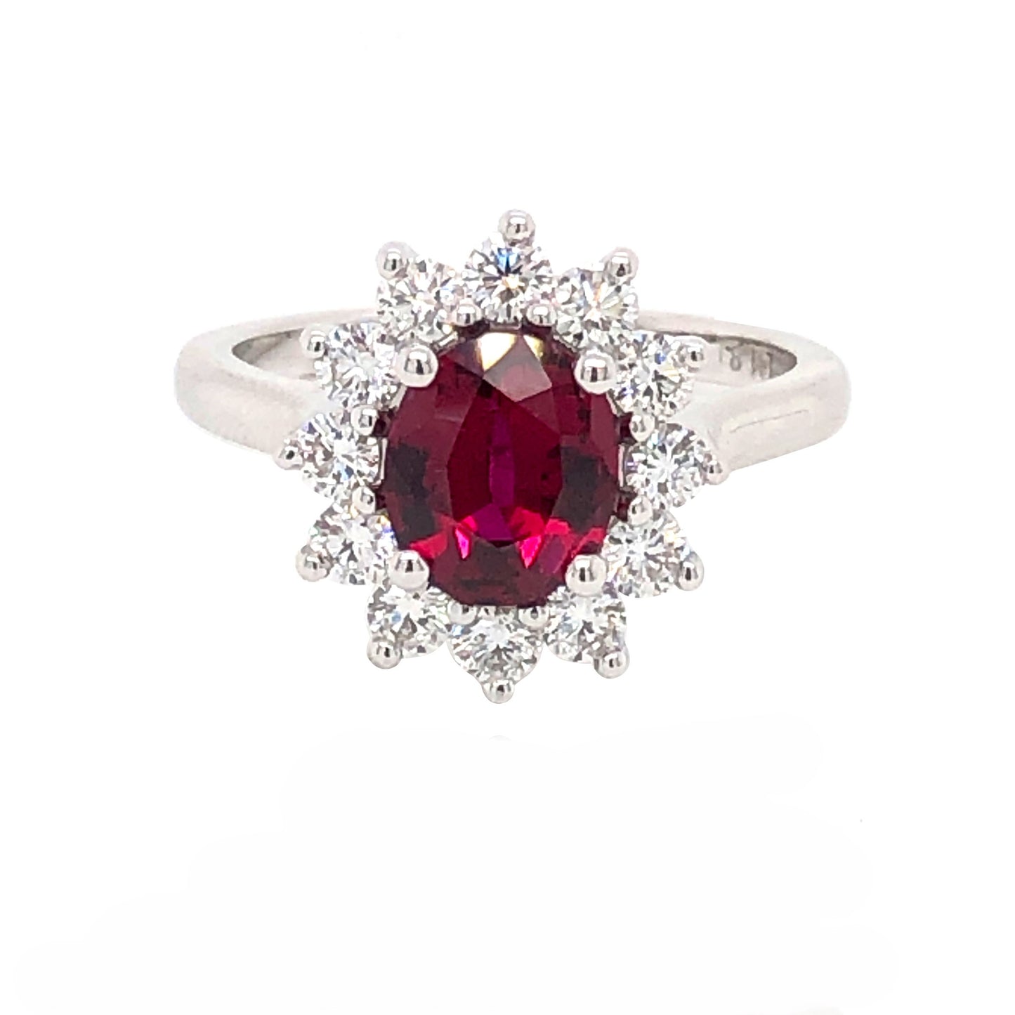 Ruby & Diamond Halo Ring