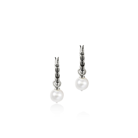 John Hardy Essentials Pearl Hoops