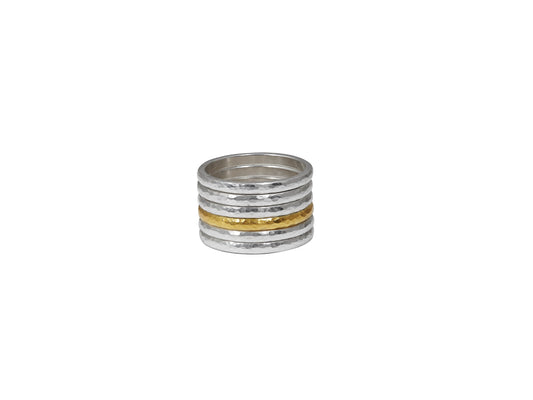 Gurhan Mango Sterling Silver Stacked Band Ring