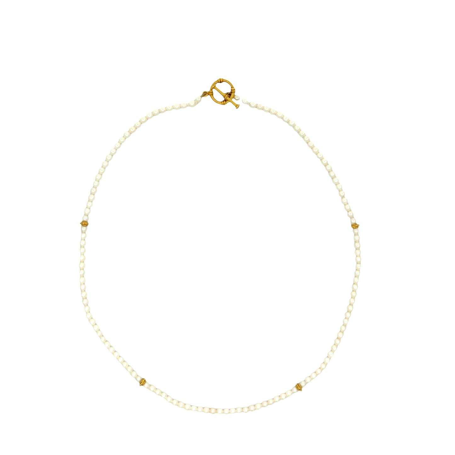 Yellow Gold Pearl Strand