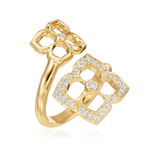 Gumuchian Diamond Lotus Fleur Ring