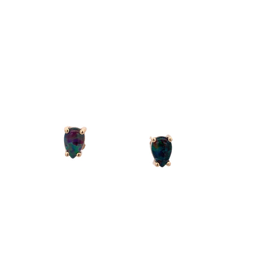 Opal Pear Stud Earrings