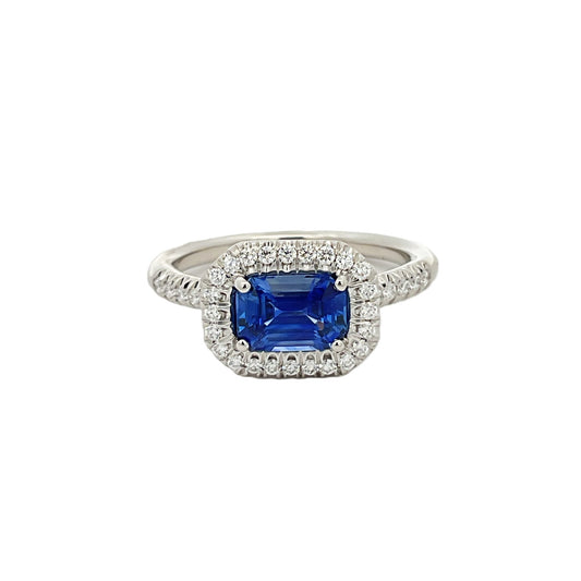 Suna Blue Sapphire and Diamond Ring