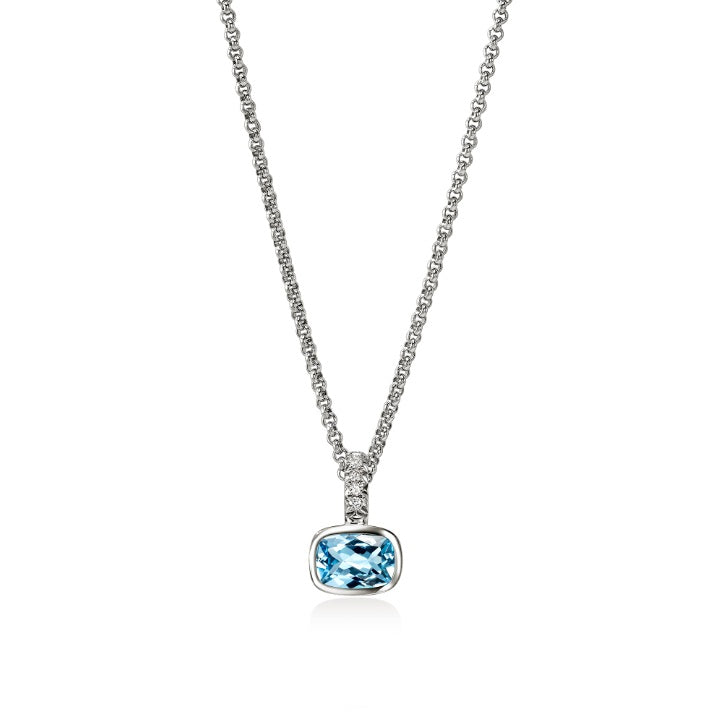 John Hardy Heishi Swiss Blue Topaz Pendant