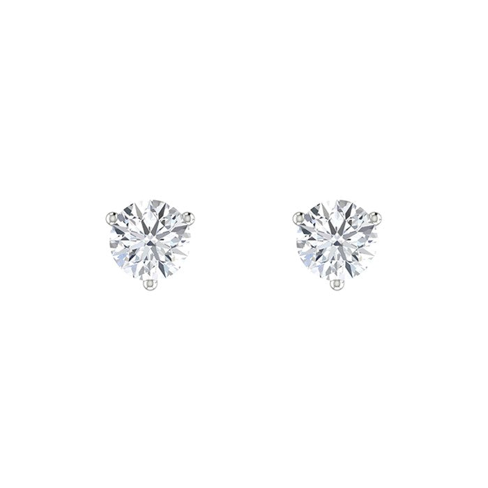 Round Diamond Stud Earrings