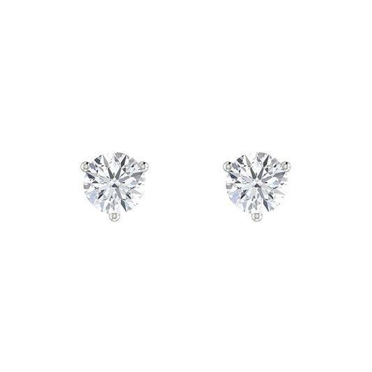 Round Diamond Stud Earrings