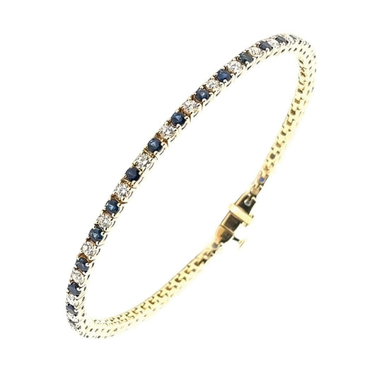 Diamond and Sapphire Tennis Bracelet