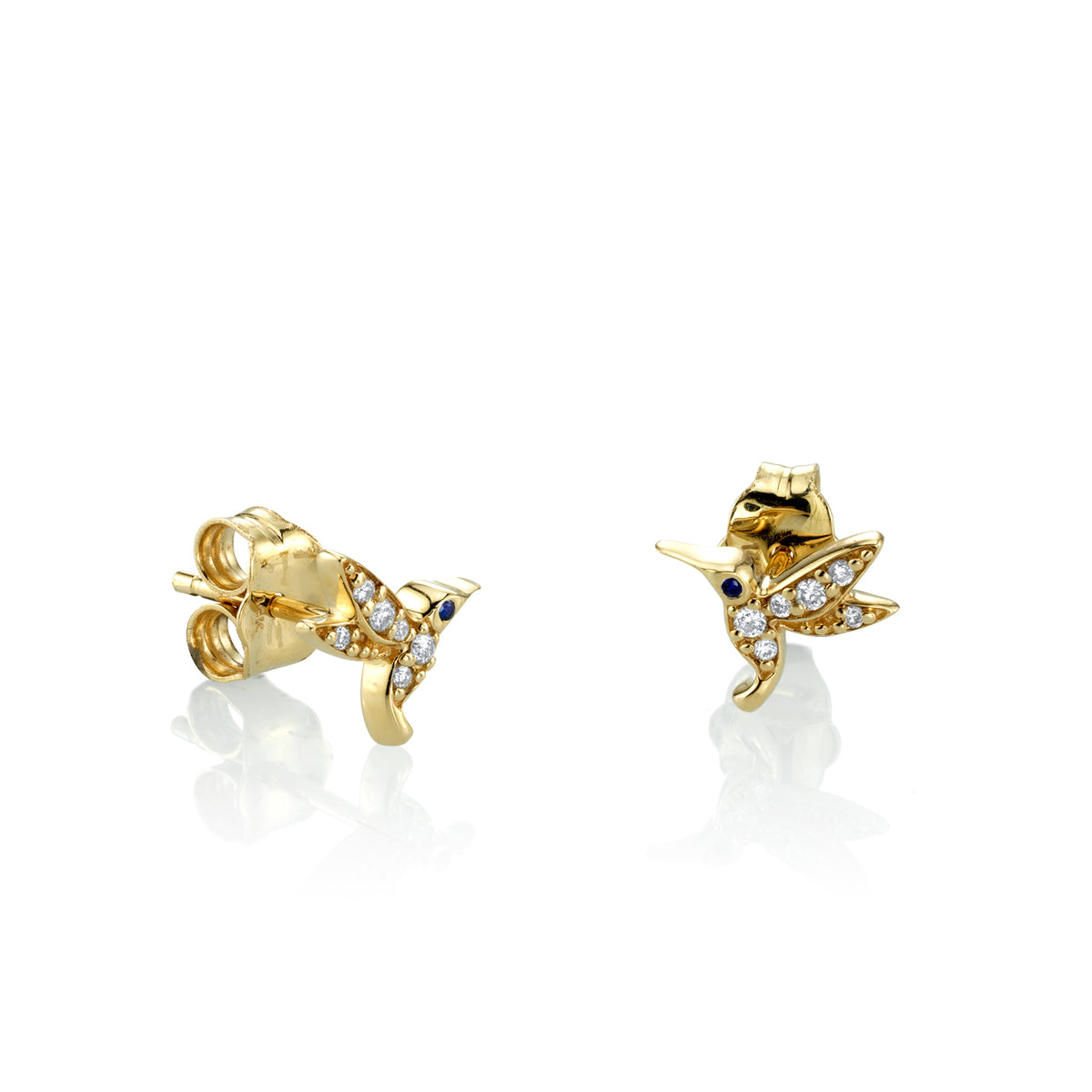 Sydney Evan Hummingbird Diamond Stud Earrings