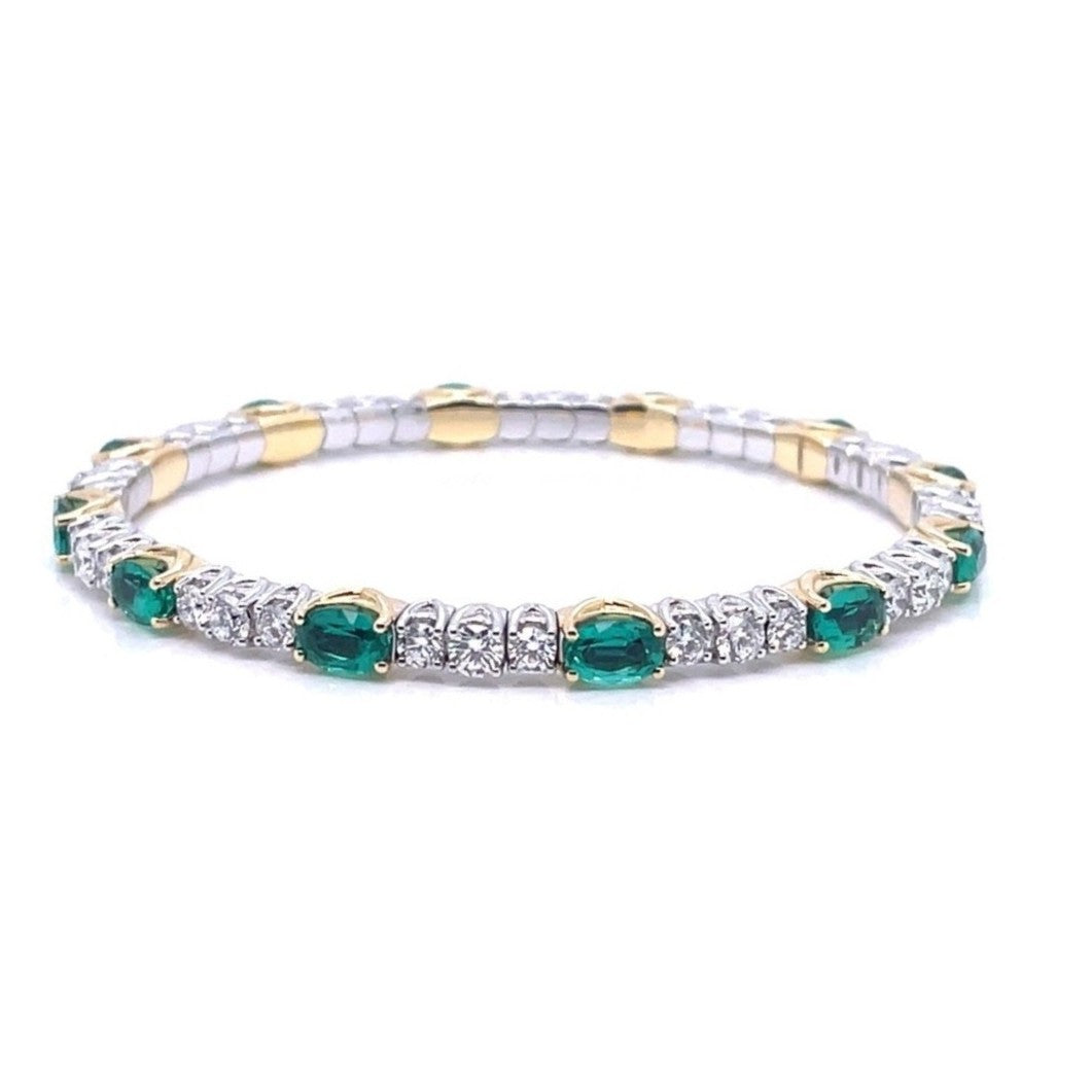 Picchiotti Xpandable™ Emerald and Diamond Tennis Bracelet