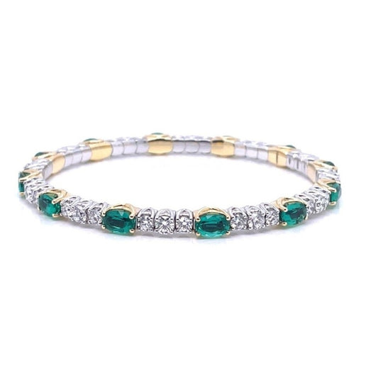 Picchiotti Xpandable™ Emerald and Diamond Tennis Bracelet