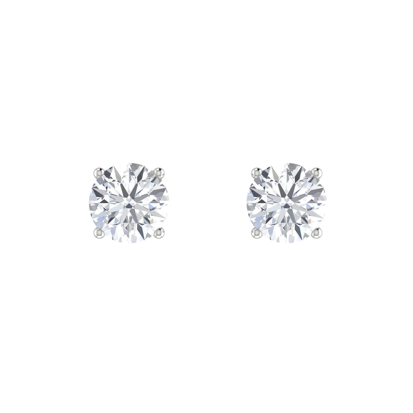 Round Diamond Stud Earrings