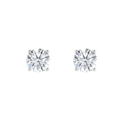 Round Diamond Stud Earrings
