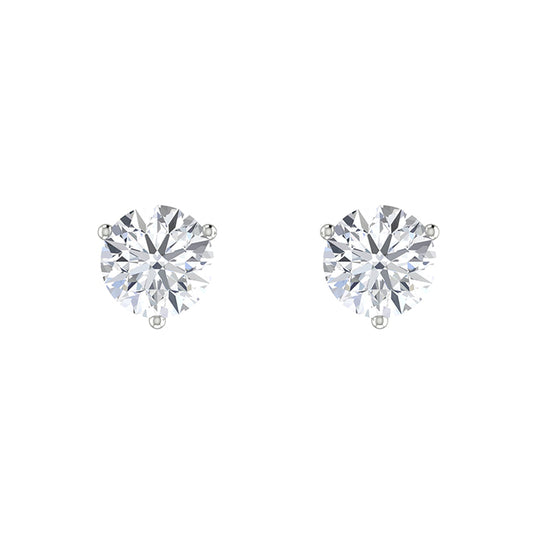 Round Diamond Stud Earrings