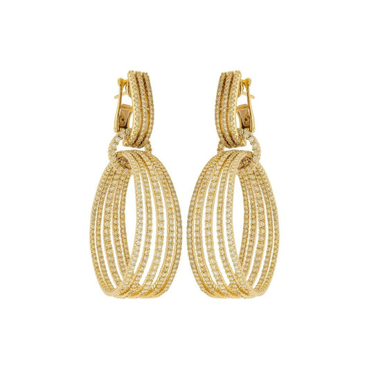 Etho Maria Diamond Drop Hoop Earrings