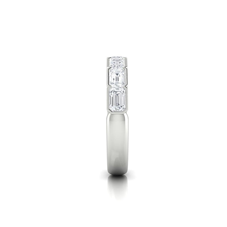 Emerald Cut Diamond Wedding Band