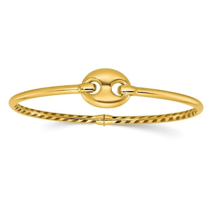 Yellow Gold Hinged Bangle