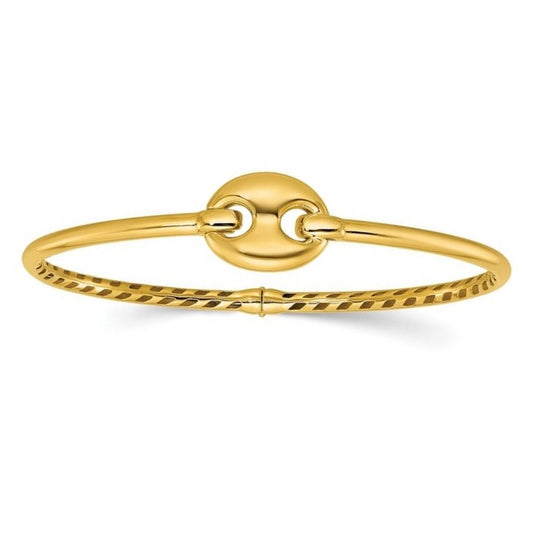Yellow Gold Hinged Bangle