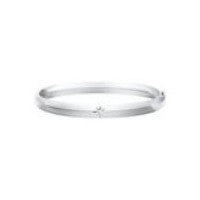 Sterling Silver Childs Bangle Bracele with Diamond