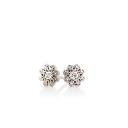 Adel Chefridi Moonflower Stud Diamond Earrings