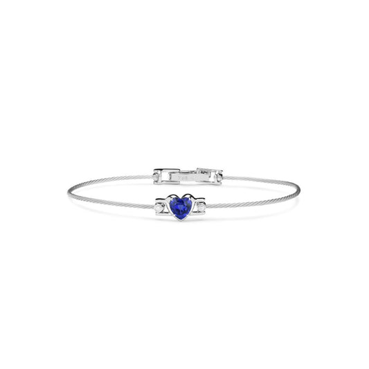 Paul Morelli Unity Wire Blue Sapphire and Diamond Bracelet