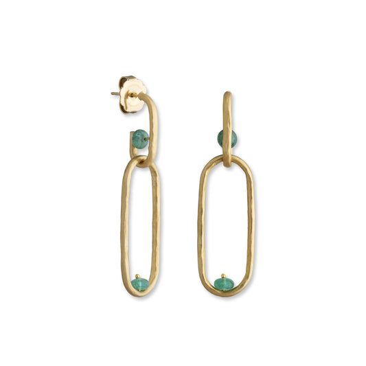 Lika Behar Caroline Emerald Drop Earrings