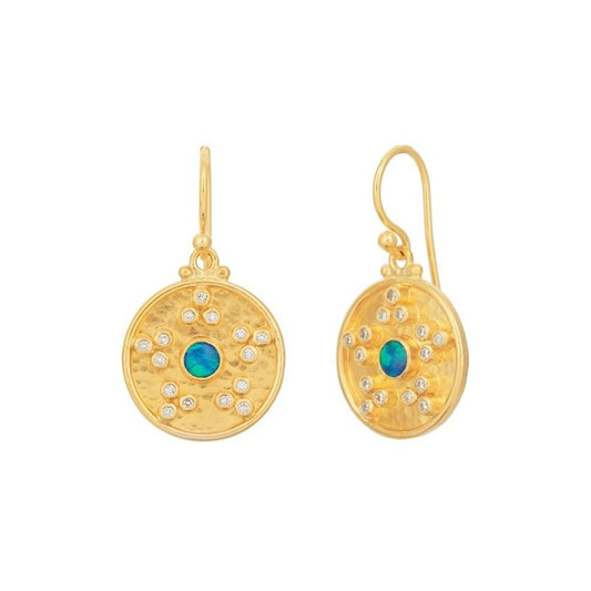 Gurhan Muse Gold Opal & Diamond Drop Earrings