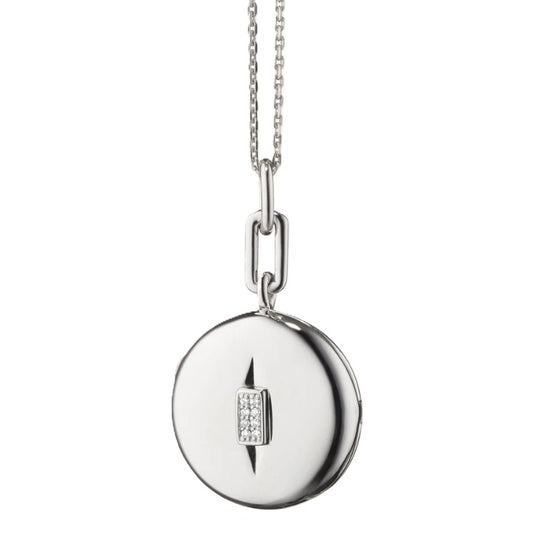 Monica Rich Kosann Round Locket with Diamonds Pendant