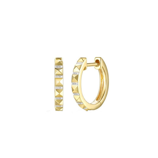 Diamond Huggie Earrings