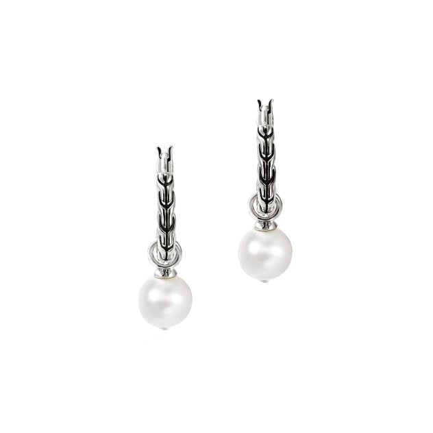 John Hardy Essentials Pearl Hoops